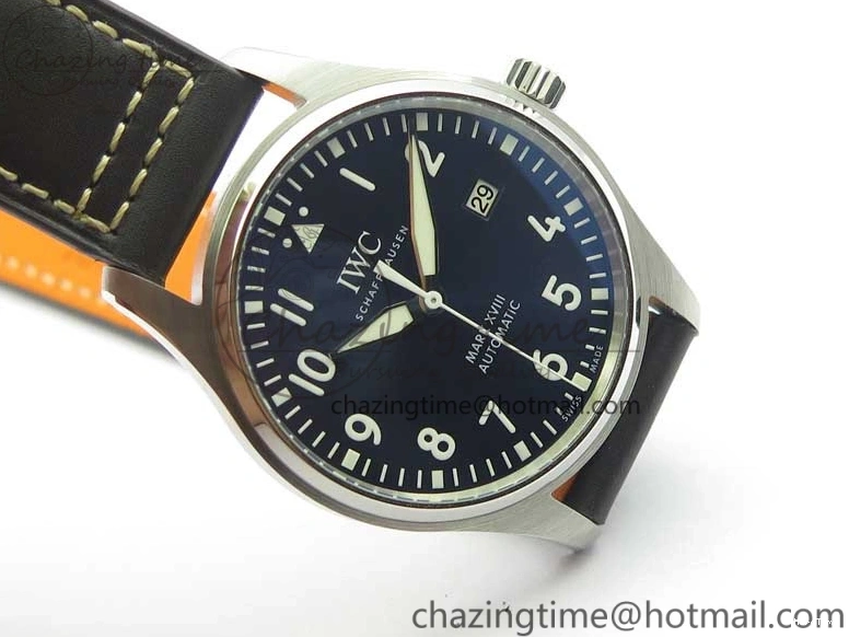 MIROTIME 0419 MARK XVIII Le Petit Prince IW327004 SS FKF 1:1 Best Edition Blue Dial On Brown Leather Strap Trendsetting 7117